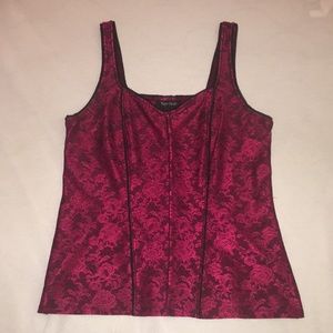 Red print tank top